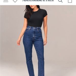 Abercrombie curve love slim leg straight jean